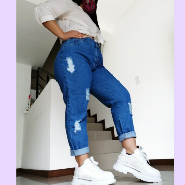 Ripley - JEANS INDEX MOM CON ROTURAS