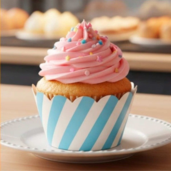 Producto - Faja para cupcake rayada x12u varios colores