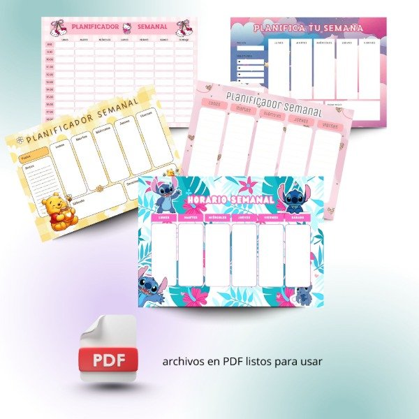 Producto - PDF Planificadores semanales