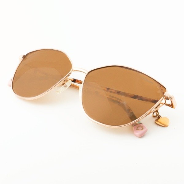 Producto - Las Oreiro 7386 Metal Dorado - Cristales Sepia - 3