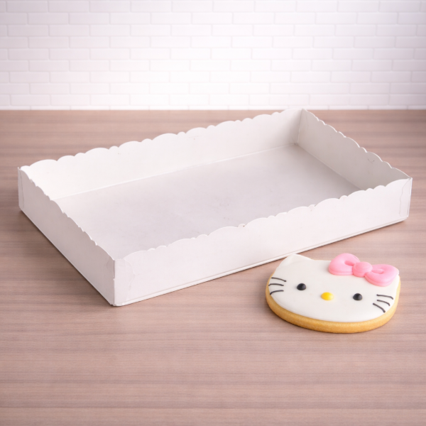 Producto - Caja para cookies con tapa de acetato transparente 20x10x3