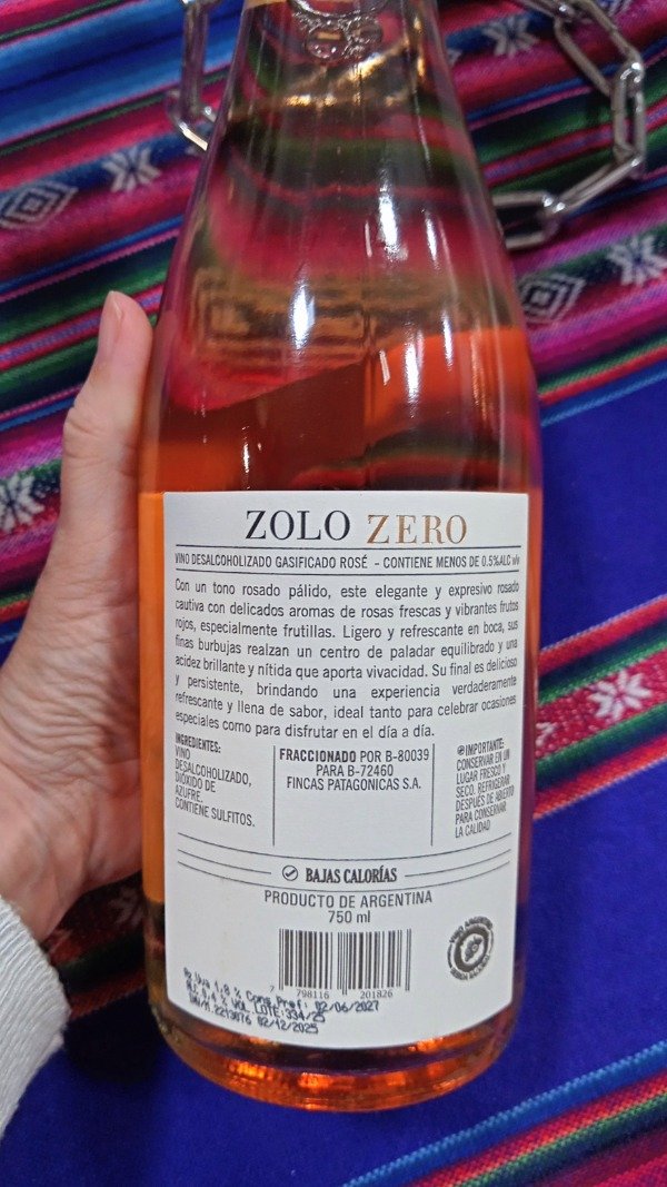 Producto - Vino Zolo Zero sin alcohol gasificado Rosé - 2