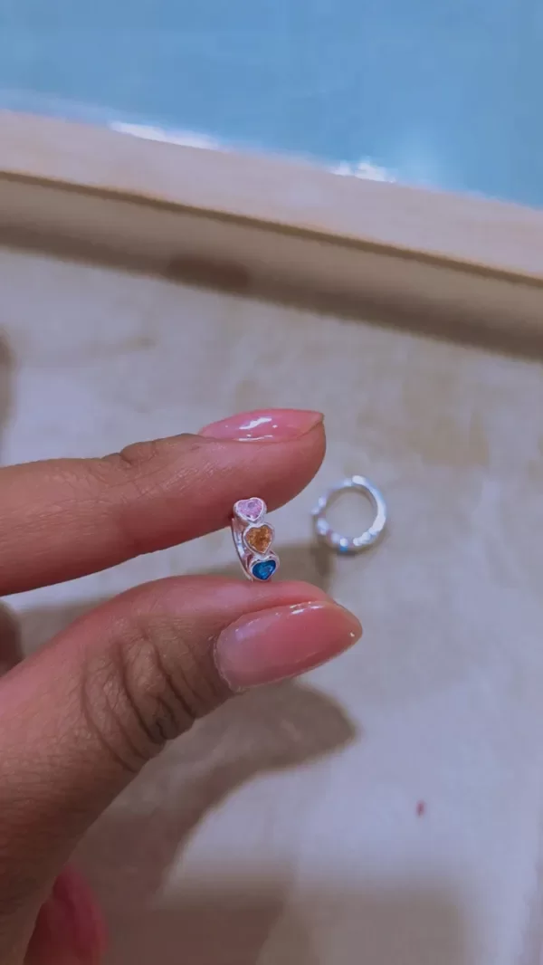 Producto - Argollas 3 corazones colores PL