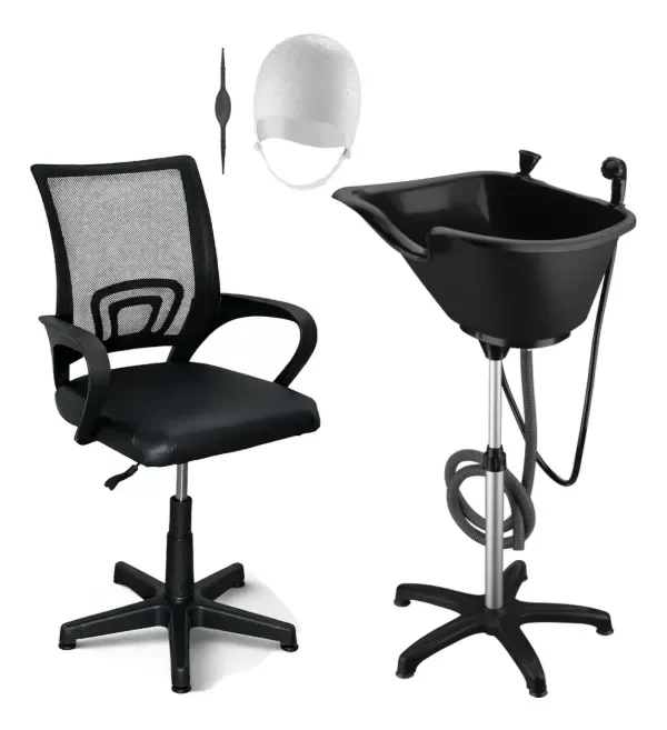 Producto - Sillon Neuquen Base Cromada y Lavacabeza Portatil (gorra de regalo)