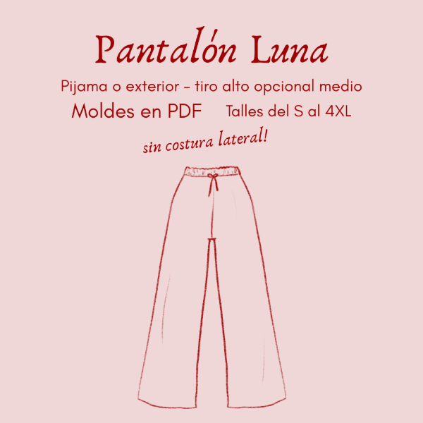 Producto - Molde PDF Pantalón Luna // Pijama o exterior