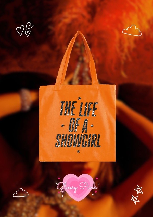 Producto - Tote Bar Naranja The Life Of A Showgirl - VINILO GLITTER