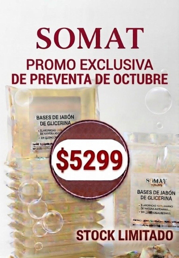 Producto - PREVENTA OCTUBRE  Base glicerina 1 kilo ámbar o blanca