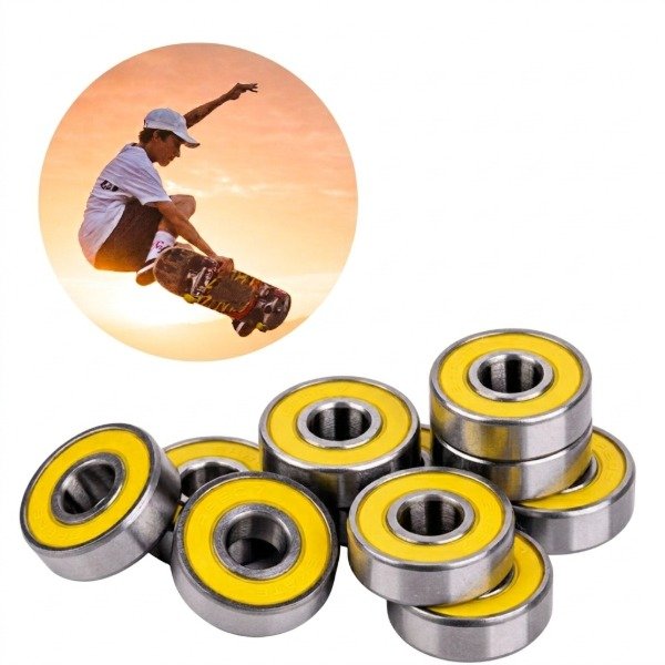 Producto - Rulemanes para skate longboard patines Quads Abec9 Eco - Set x8 - 0