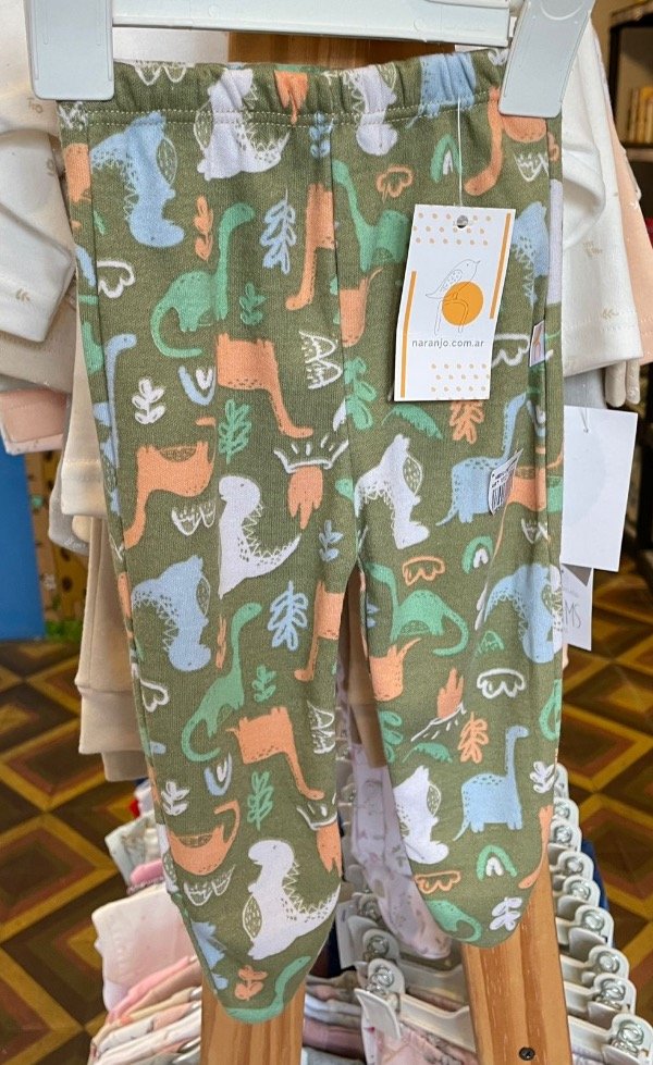 Producto - Ranita naranjo de algodón dinos verde talle 0