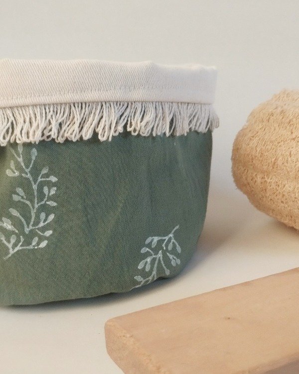 Producto - Organizador Sarah - Estampado Artesanal (verde suave) - 2