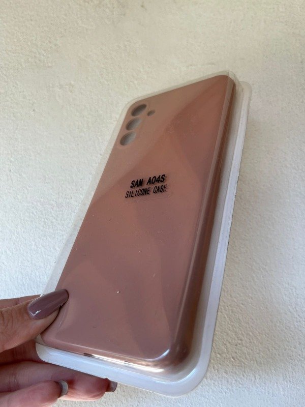 Producto - A04s funda silicona con felpa beige