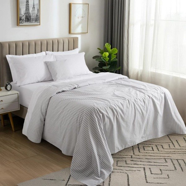 Producto - Sábana 2 y 1/2 Alcoyana Ritmo Coco gris