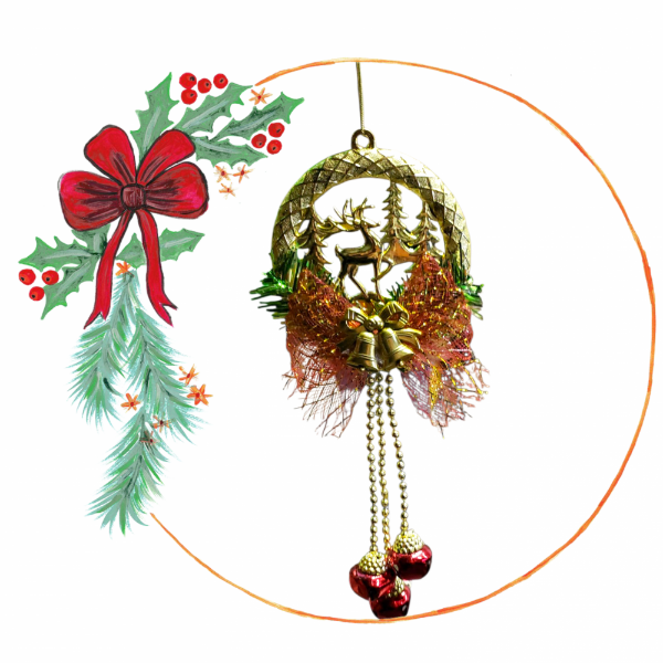 Producto - Corona Navideña con Cascabel 6687