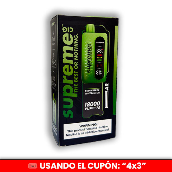 Producto - Supreme Cig  - Strawberry Watermelon (18.000 PUFFS)