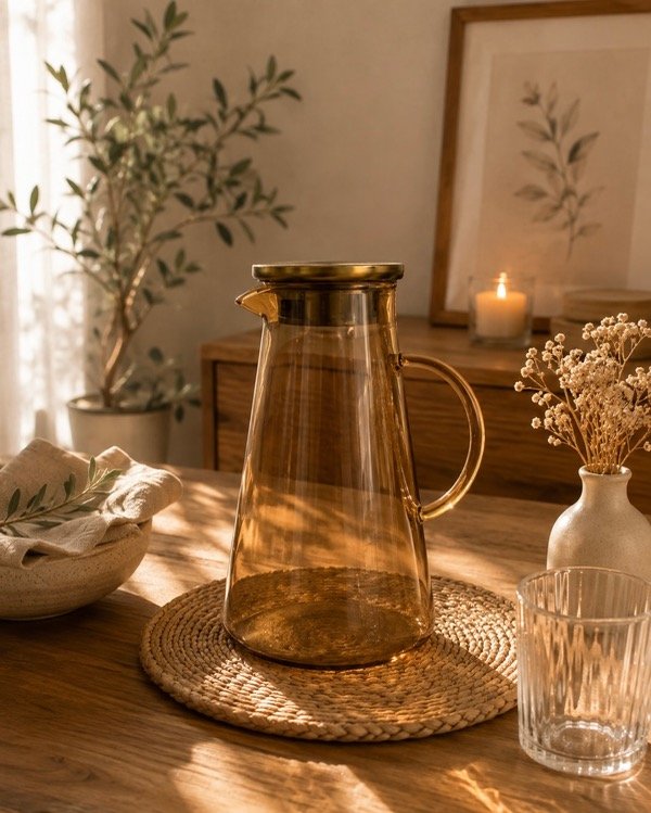 Producto - Jarra de vidrio ambar