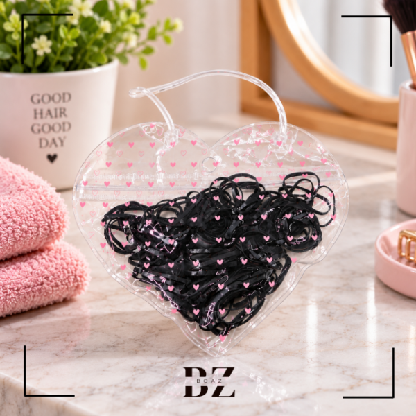 Producto - GOMITAS TER.TRENZA CARTERITA CORAZON COL. NEGRO - 2143-1 - 1