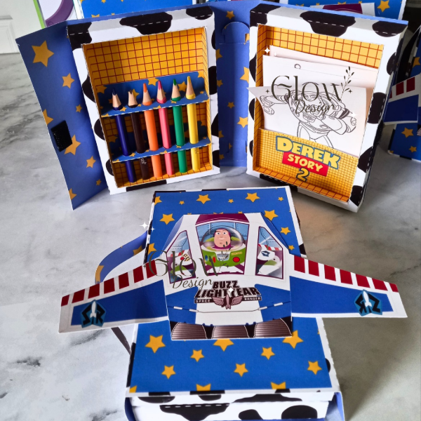 Producto - Cajita para colorear nave