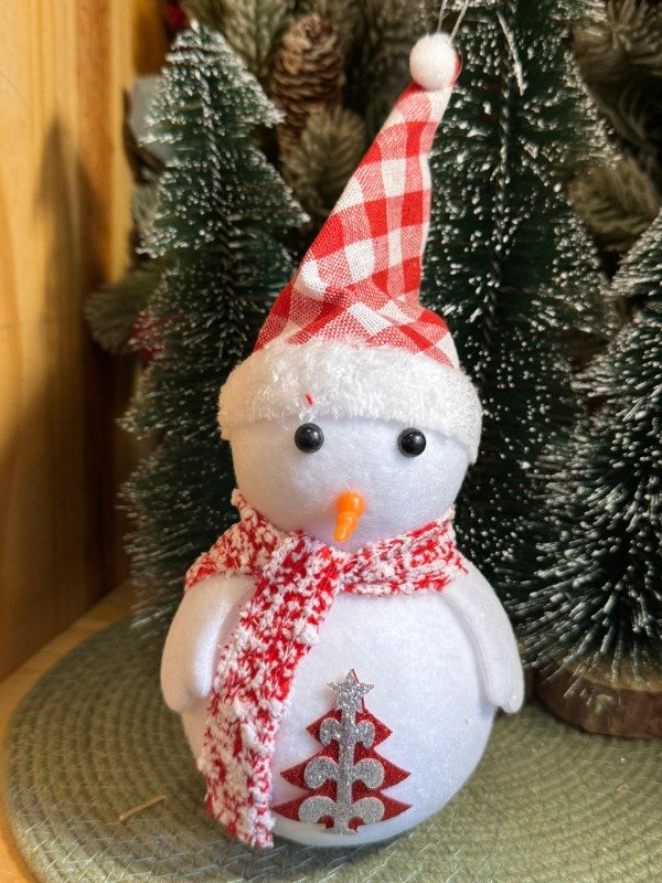 Producto - Muñeco de nieve con bufanda  y luz (Efectivo: 7.120)