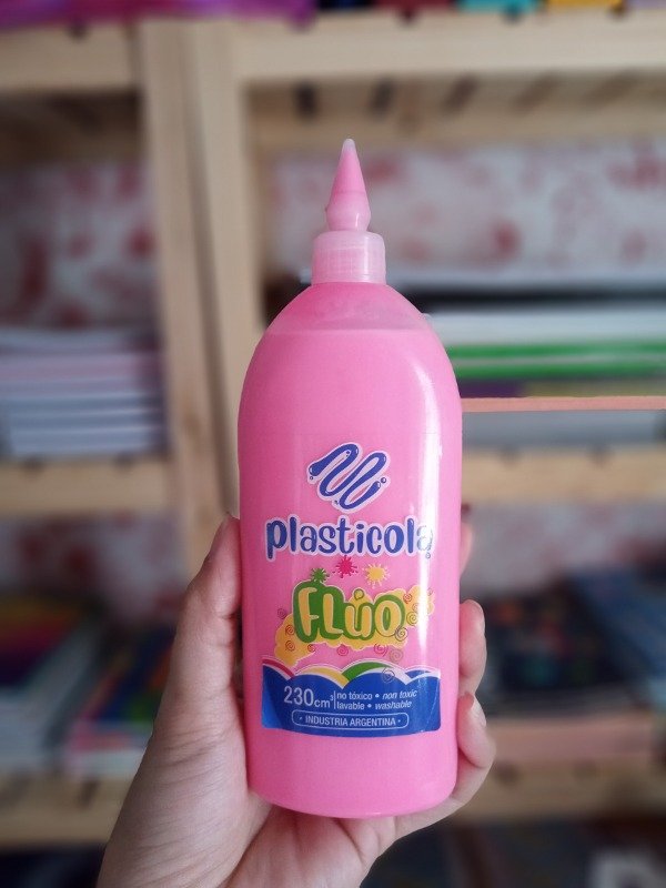 Producto - Plásticola x230g Rosa Fluo