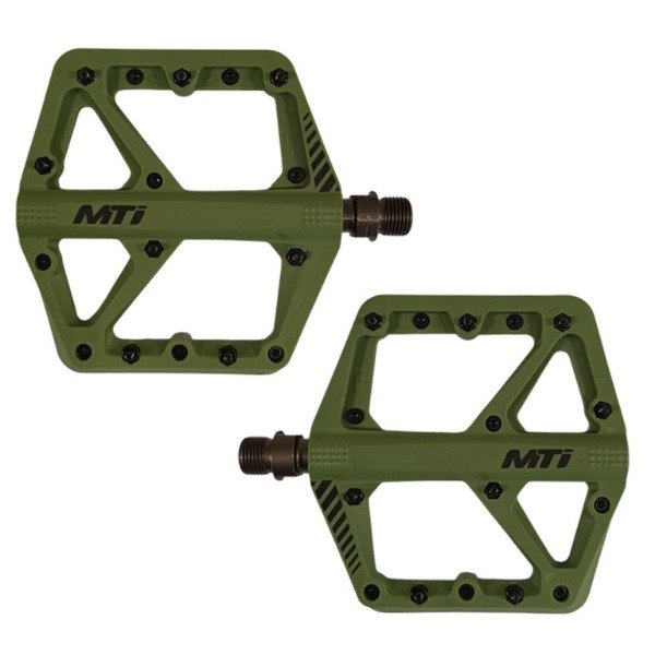 Producto - PEDAL MTI PLATAFORMA VERDE NYLON PINES INTERCAMBIABLES 9/16 (04826-2)