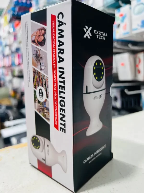 Producto - Foco Cámara de Seguridad Exxtra Tech Inteligente Wifi Hd 360 - 1
