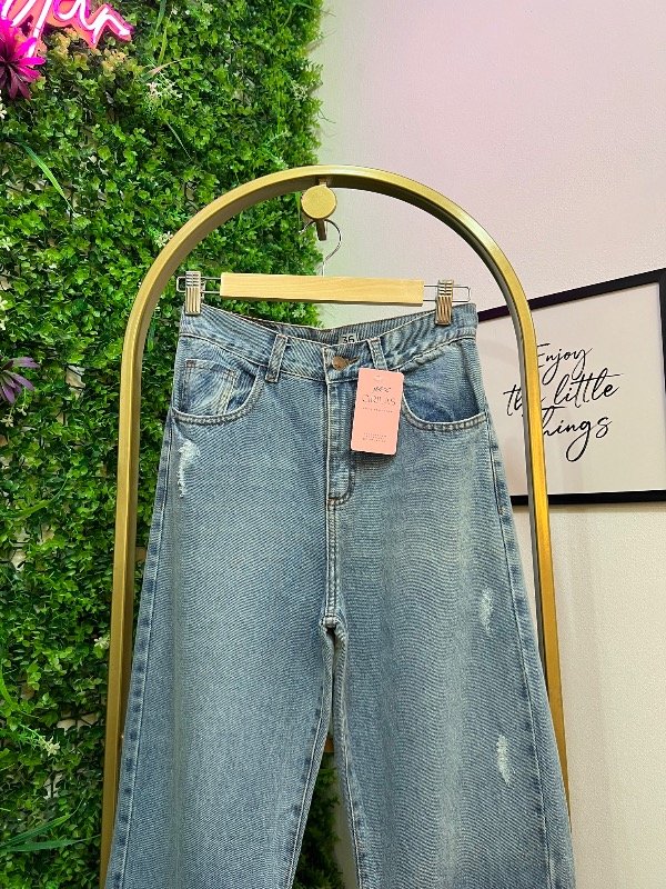 Producto - JEAN WIDE LEG "LYA" CELESTE 0532
