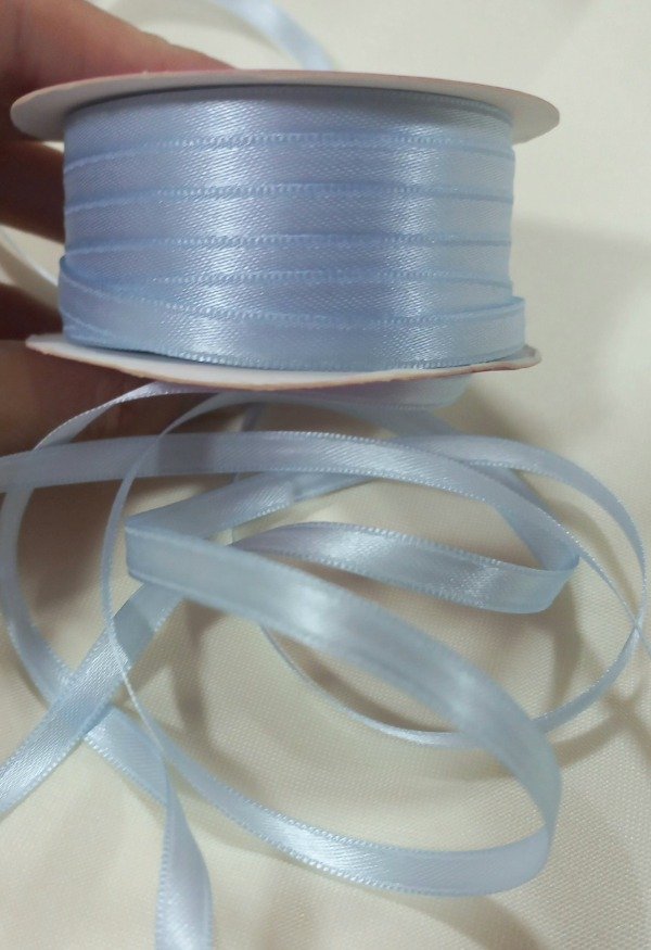 Producto - CINTA DE RASO NÚMERO 1 SALDO X 8 MTS COLOR CELESTE PASTEL