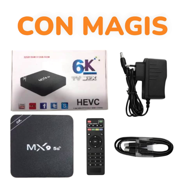 Producto - TV Box Android 13 6K 32G + 512G Con Magis Instalada MX9 SV12