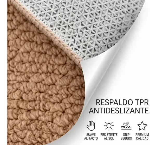 Producto - Alfombra Simil Yute Antideslizante 60x90cm - 0