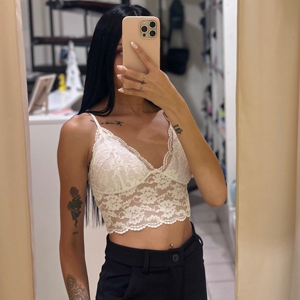 Producto - TOP ENCAJE BLANCO