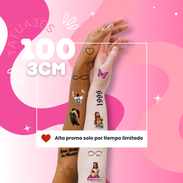 Producto - PROMO 100 TATUAJES DE 3CM