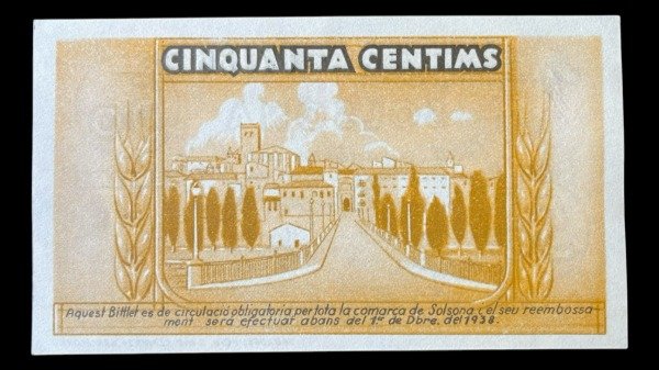 Producto - Guerra Civil Española. Solsona (1937) 50 Centimos - 1