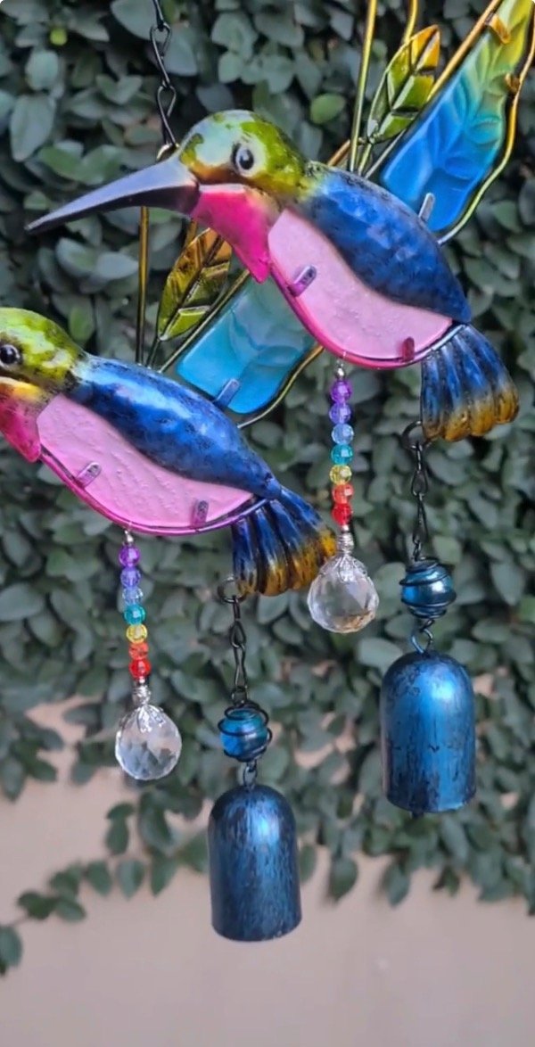 Producto - Colibrí campana con atrapasol 7 chakras - 2