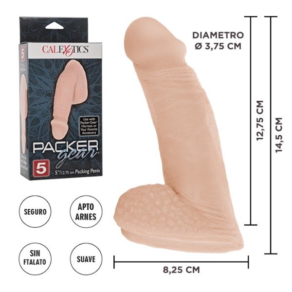 Producto - Dildo de 12 centimetros con testiculos Ivory