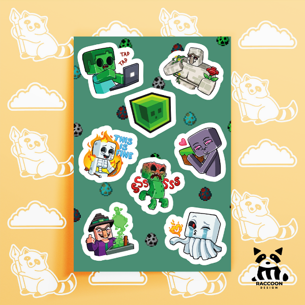 Producto - Plancha de Stickers Minecraft 2