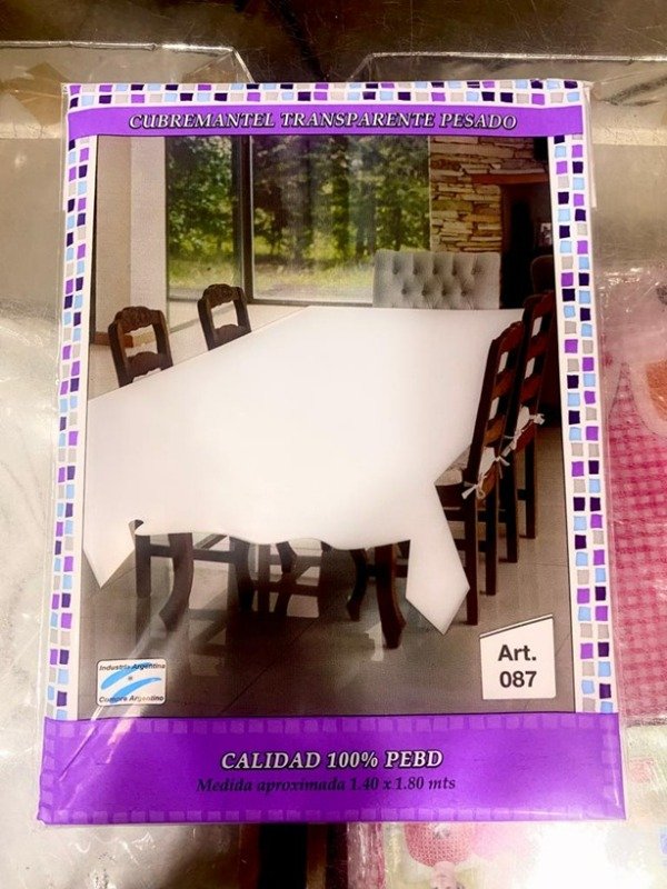 Producto - CUBREMANTEL TRANSPARENTE 1,80 MTS RECTANGULAR