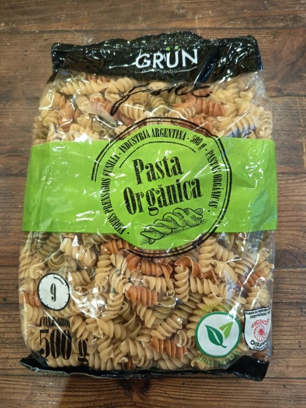 Producto - Fideo Fusilli Tricolor Orgánico Grun 500gr