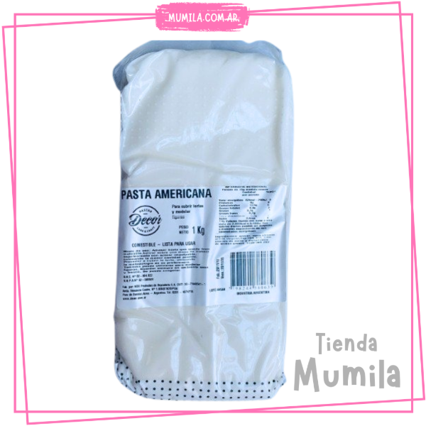 Producto - Pasta Americana Decor x1Kg Pasta para cubrir tortas