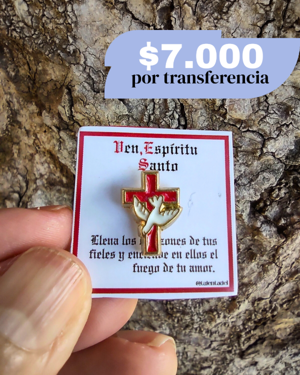 Producto - Pin Espíritu Santo - Color rojo y azul