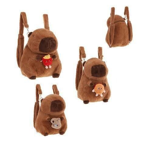Producto - MOCHILA 13" ESPALDA PELUCHE CAPIBARA X UNIDAD MODELOS SURTIDOS TRENDY