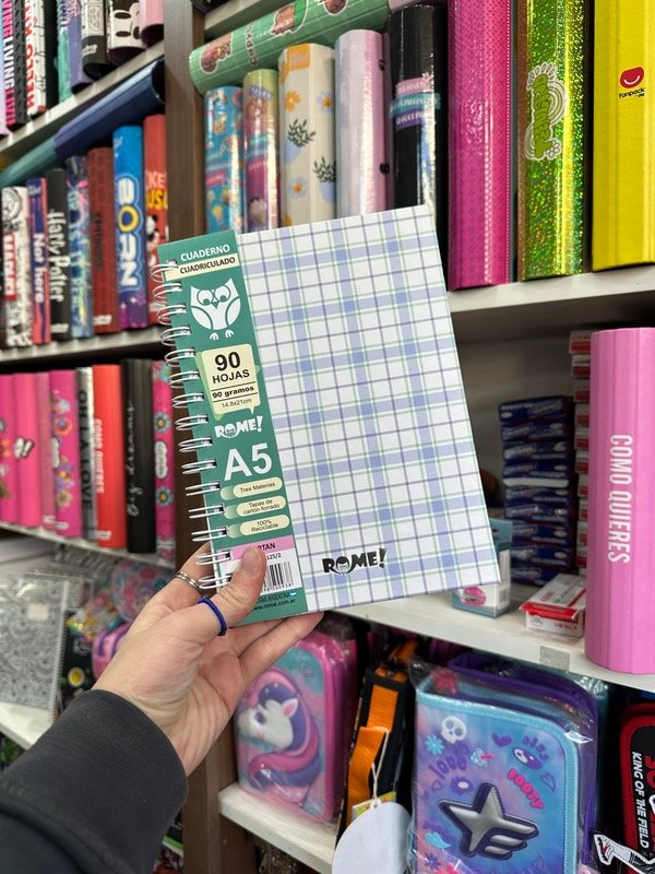 Producto - Cuaderno A5 Tartán CUADRICULADO