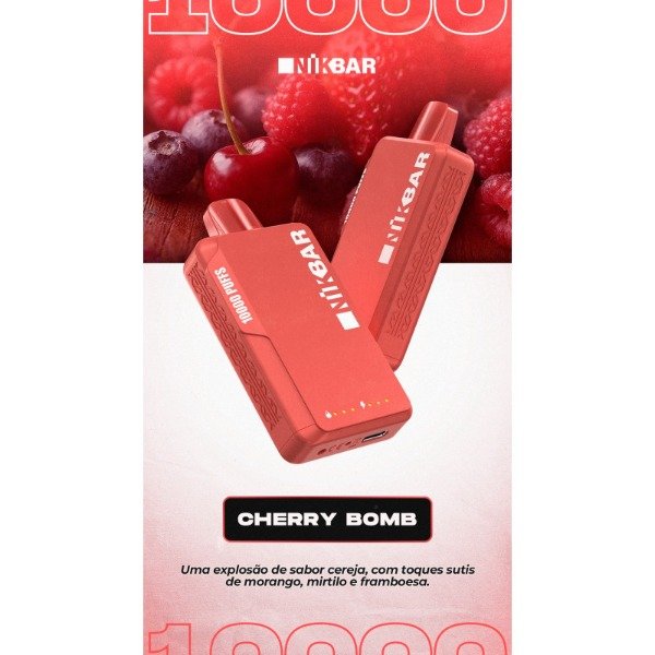 Producto - (PODS DESCARTABLES) NIKBAR 10K - CHERRY BOMB