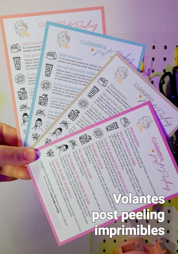 Producto - Volantes post peeling imprimibles pdf