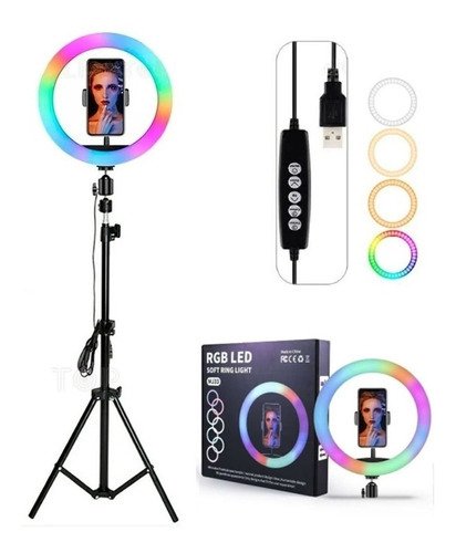 Producto - ARO LED RGB 26 CM + TRIPODE 2 METROS