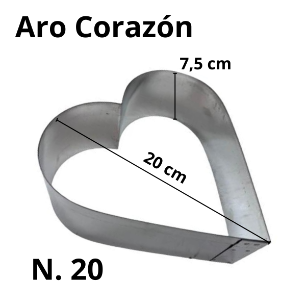 Producto - Aro Corazón Hojalata 20 cm