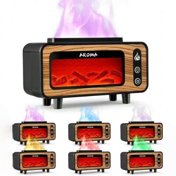 Producto - Humidificador de Aroma Llama de Fuego con 7 Colores de Luz (MG2085-4)