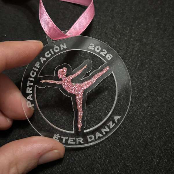 Producto - Medalla acrílico con aplique x 20 unidades