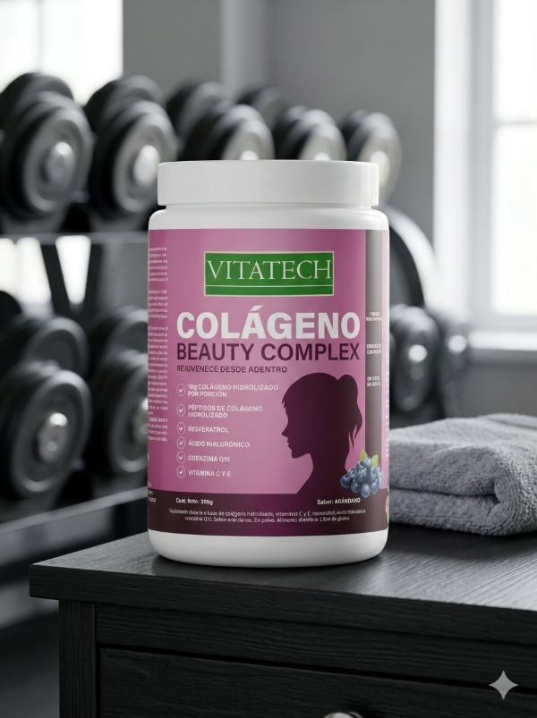 Producto - Colageno Beauty Complex Vitatech 360g Aporte Cutaneo Y Bienestar