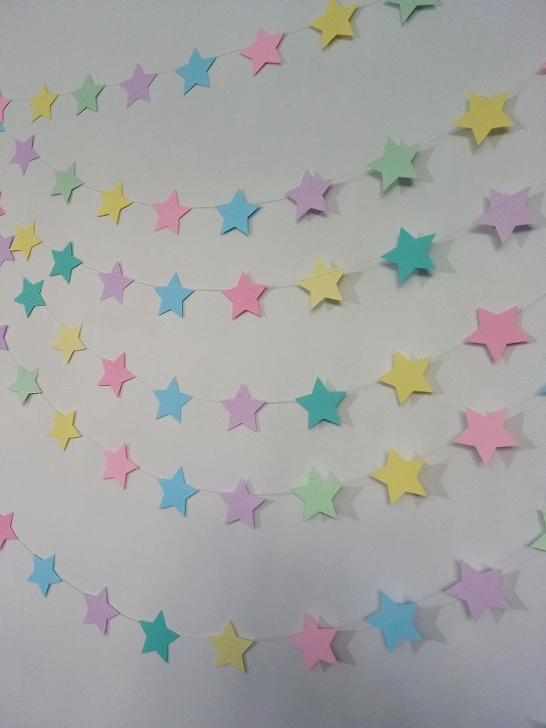 Producto - Guirnalda de Estrellas (figuras simples) papel 112gr.