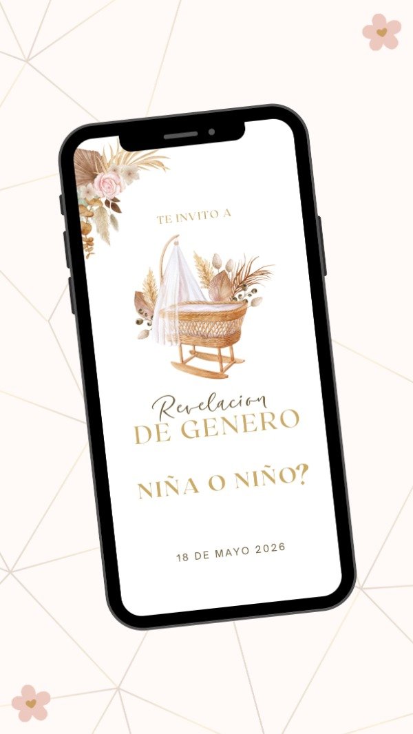 Producto - Invitacion Digital Revelación de Género